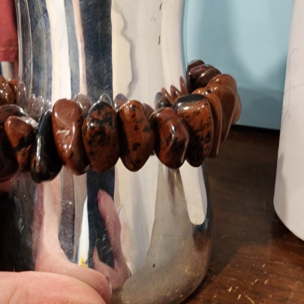 Source Unknown Brown Beaded Bracelet - image 2